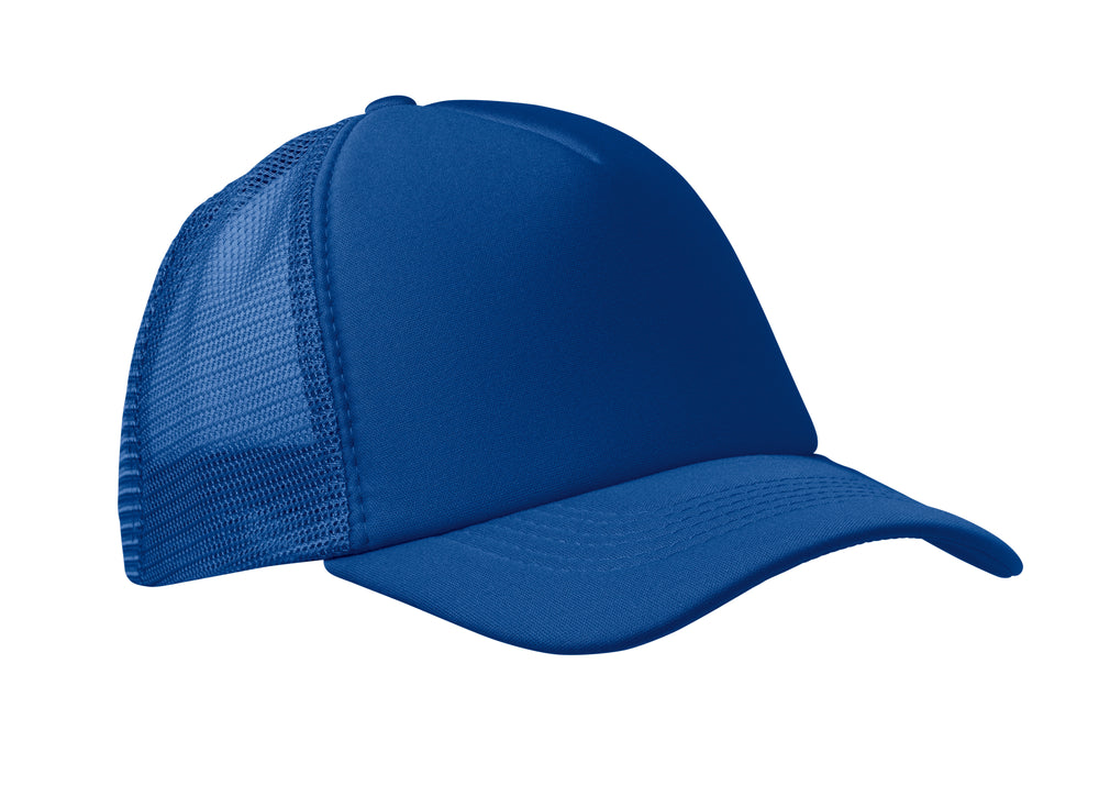 5 panelen trucker pet Bubble in royal blauw