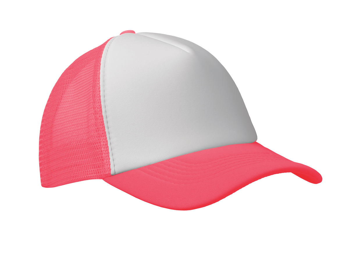 5 panelen trucker pet Bubble in neon fuchsia