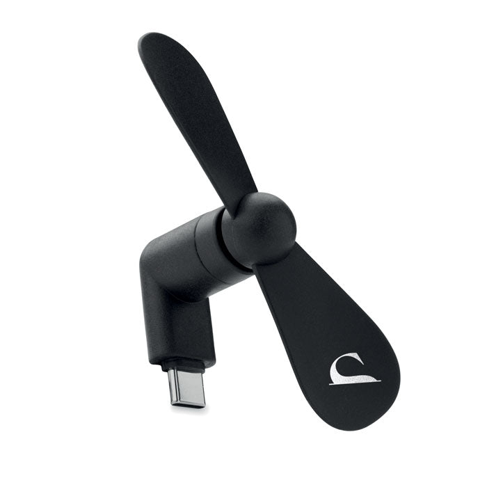 Draagbare USB-ventilator Phan met een bedrukking als voorbeeld