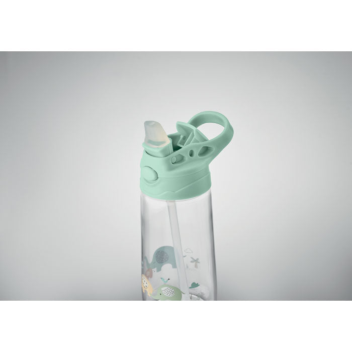 Tritan kinderfles 450 ml Sid met een bedrukking als voorbeeld