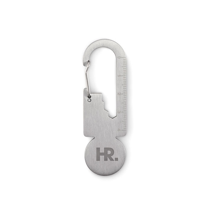 Multifunctionele sleutelhanger Multikey met een bedrukking als voorbeeld