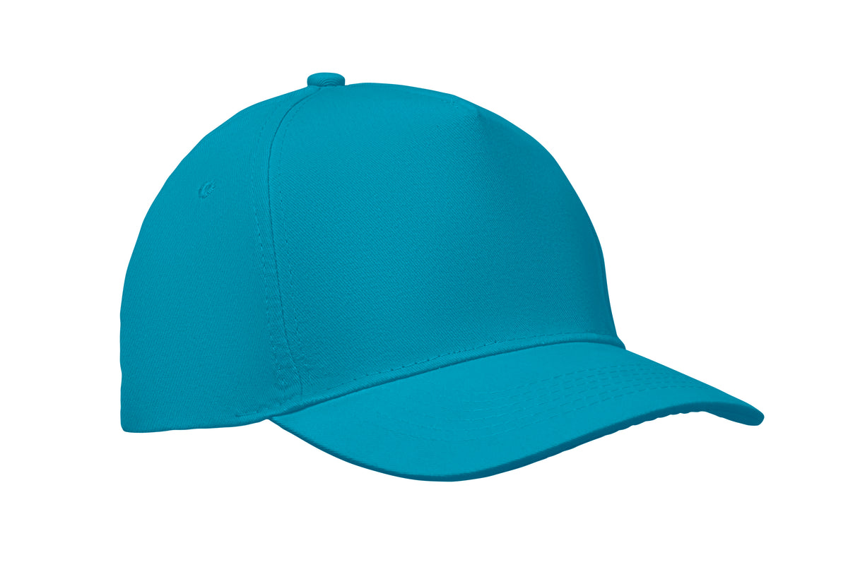5 panelen baseballpet 180 g Sunny in turquoise