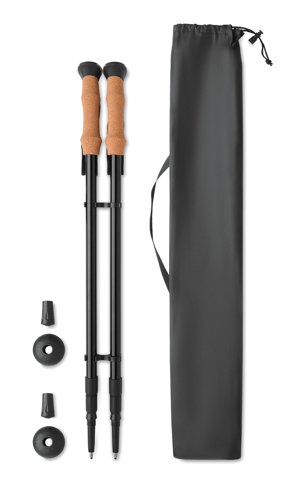 Nordic Walking stokken Nole in zwart