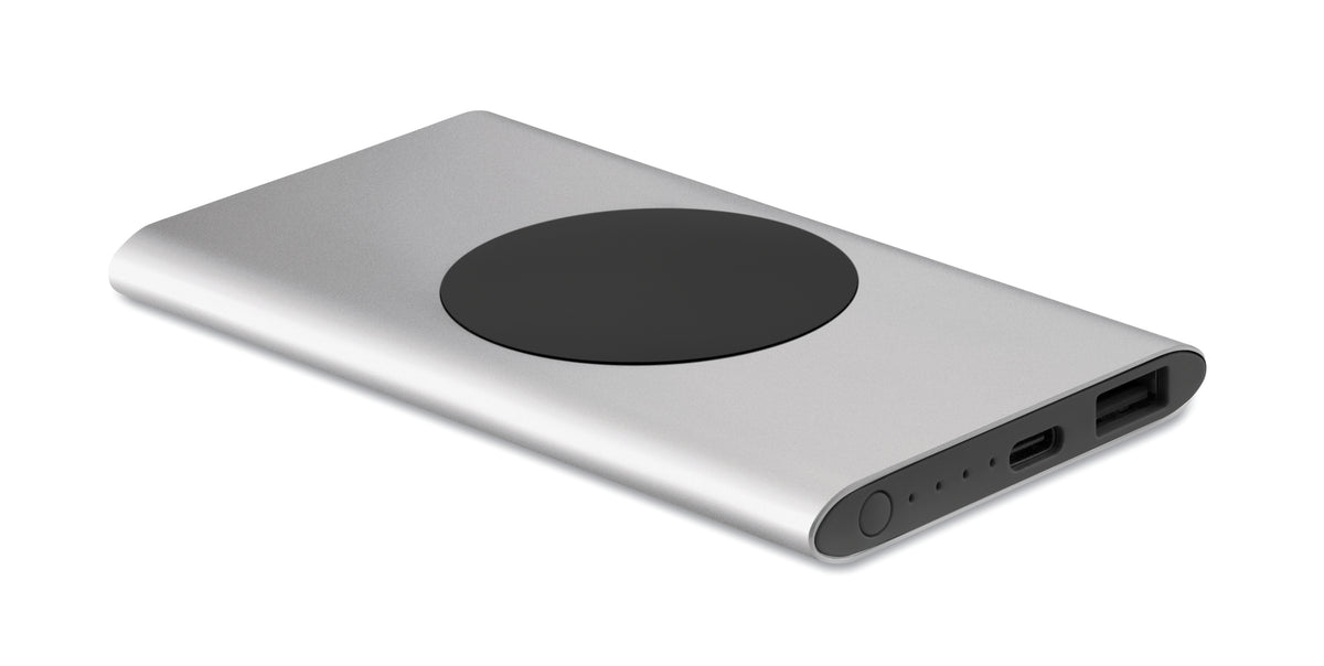 Power bank 5000 mAh 15W Powerplus in mat zilver