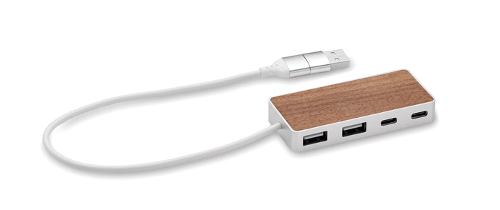 USB-hub 4 poorten 27,5 cm bedrukken – Ubah