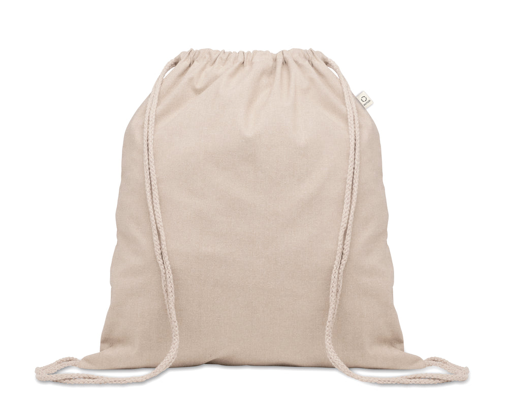 Trekkoord rugzak gerecycled Cabetri in beige