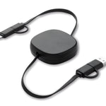 60W uittrekbare oplaadkabel Linea in zwart