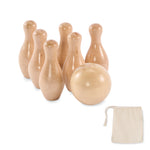 Mini dennenhouten bowling set Bolito in hout