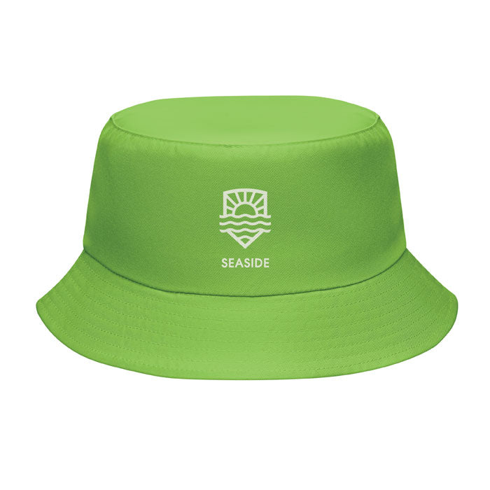 Zonne-vissershoed polyester 150mo2437-85 Emmer met een bedrukking als voorbeeld