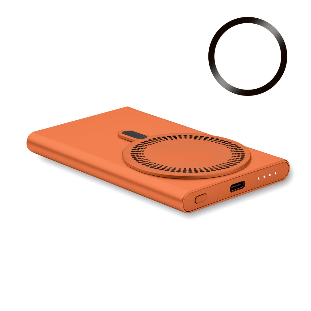 Draadloze oplader powerbank Pawtt in oranje
