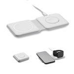 2-in-1 opvouwbare lader 15W Flip in wit