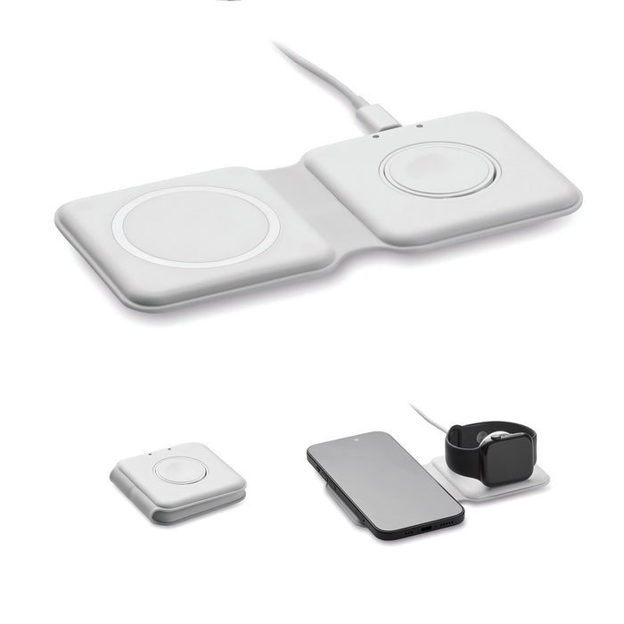 2-in-1 opvouwbare lader 15W bedrukken – Flip