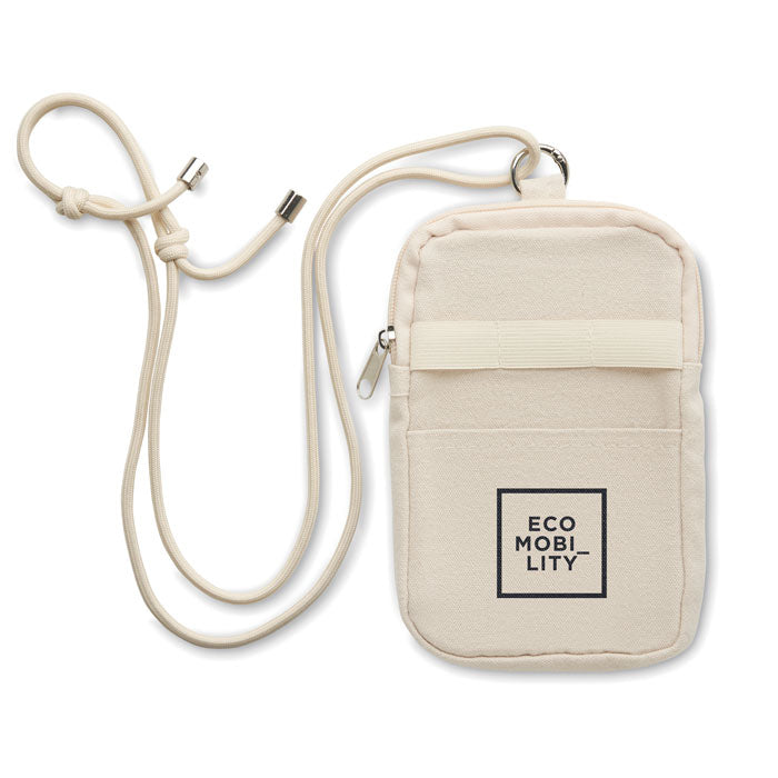 Cross body smartphone tas Mobibolsa met een bedrukking als voorbeeld