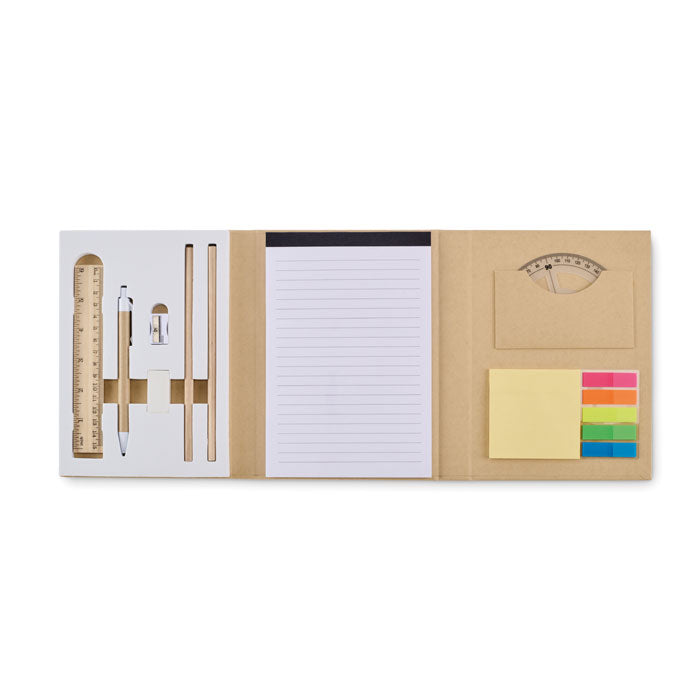 Schrijfset met notitieblok Cenote in beige