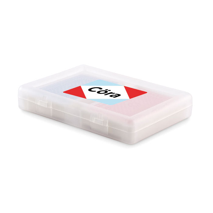 Set klassieke speelkaarten Playcard met een bedrukking als voorbeeld