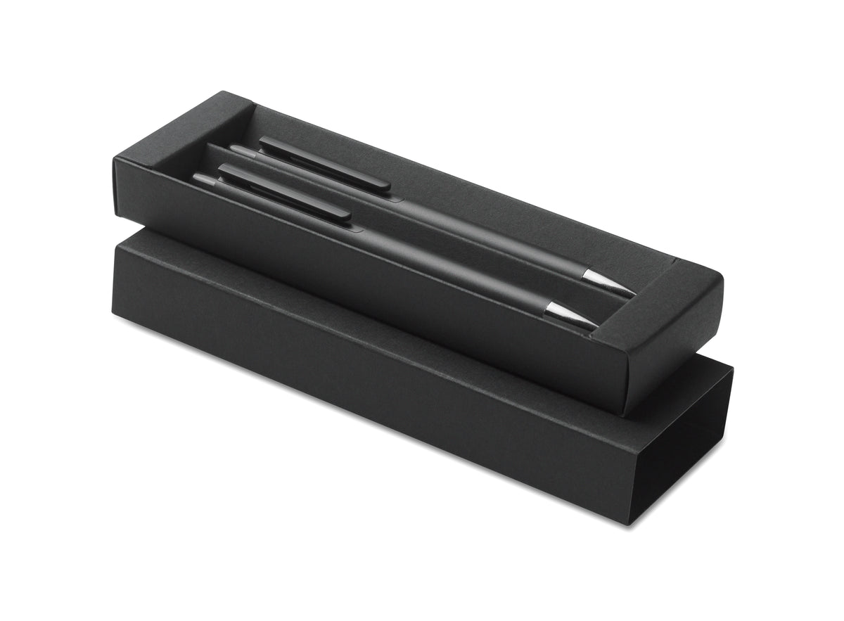 Gerecycled aluminium pennenset Orwell in zwart