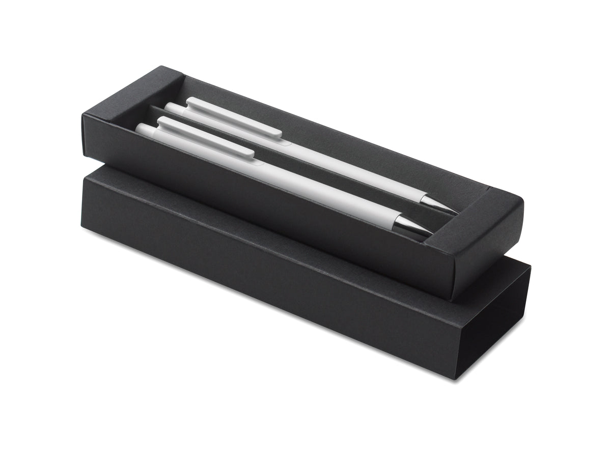 Gerecycled aluminium pennenset Orwell in wit
