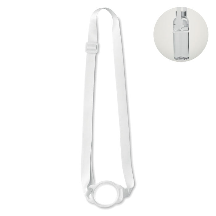 Lanyard met bekerhouder 6 cm Lancup in wit