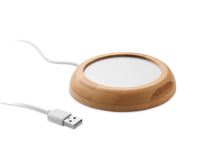 Bamboe mokwarmer met USB bedrukken – Muglet