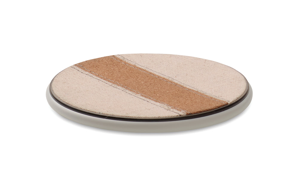 Draadloze oplader van kurk 15W Cortless in wit