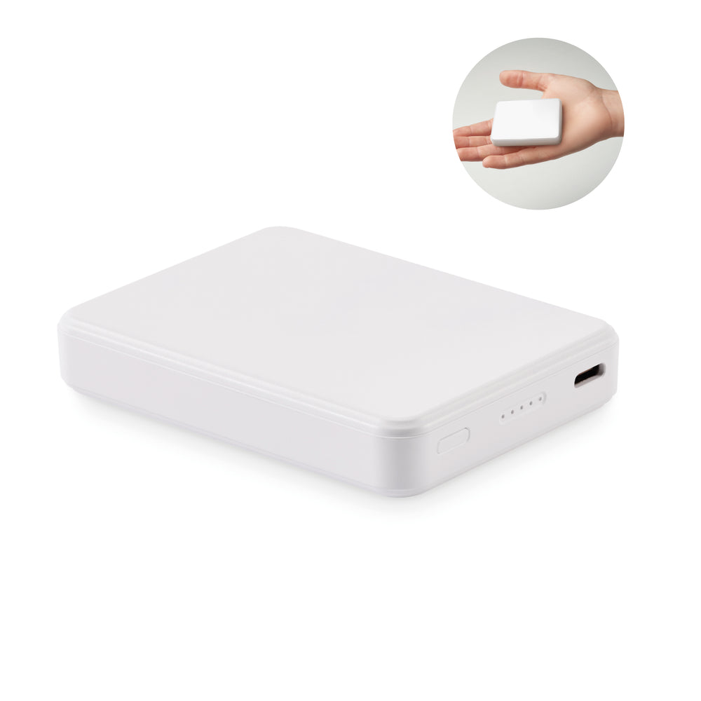 Powerbank 5000 mAh Kleinpow in wit