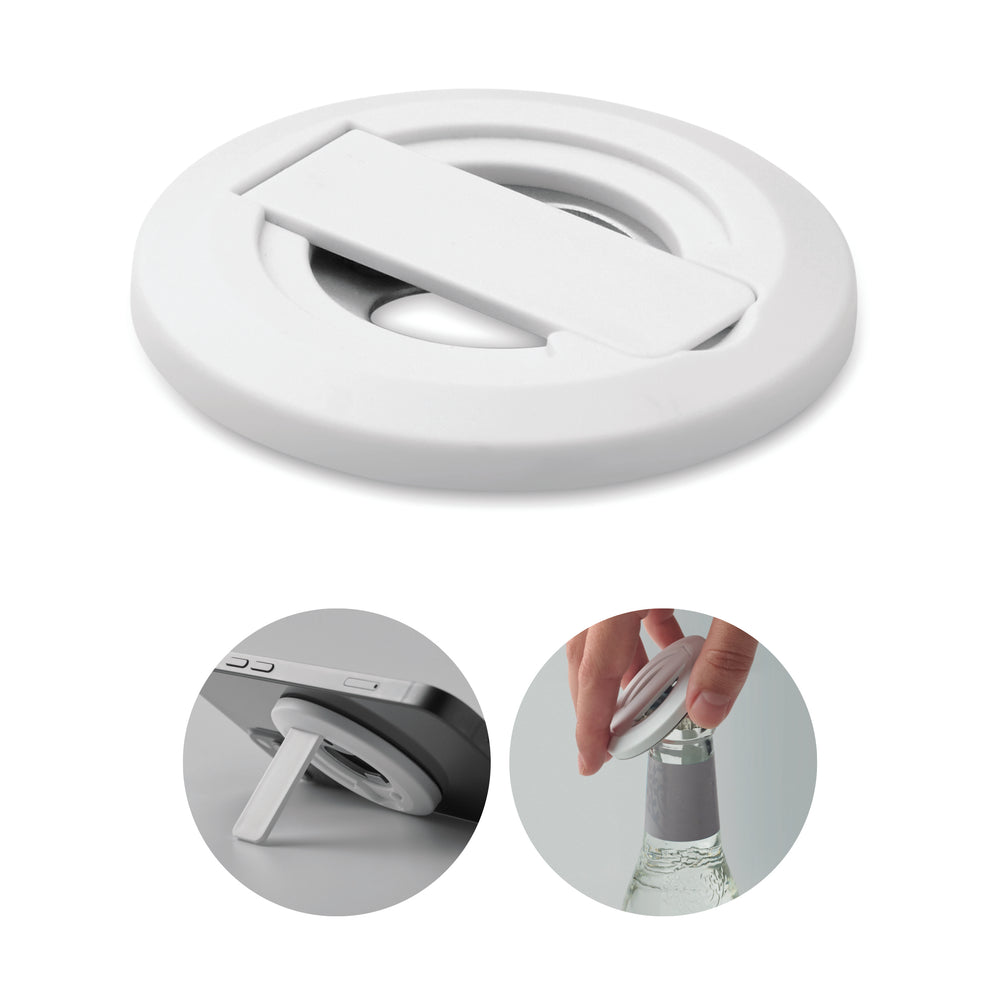 Telefoonhouder en flesopener Dosenuno in wit