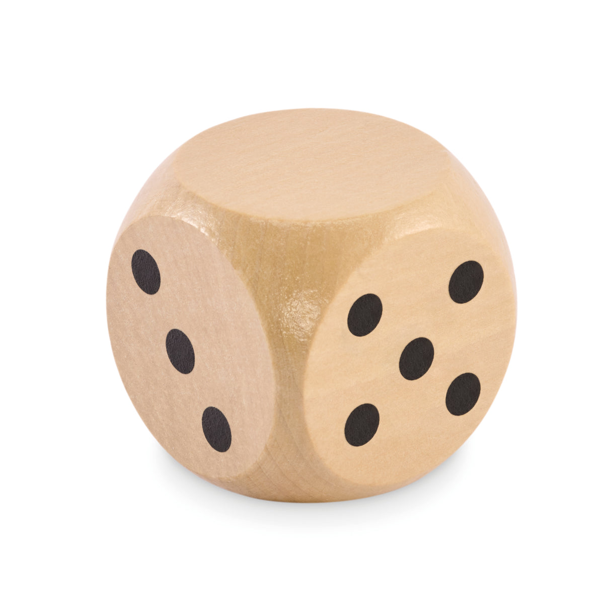 Schima houten dobbelsteen 5 cm Dado in hout