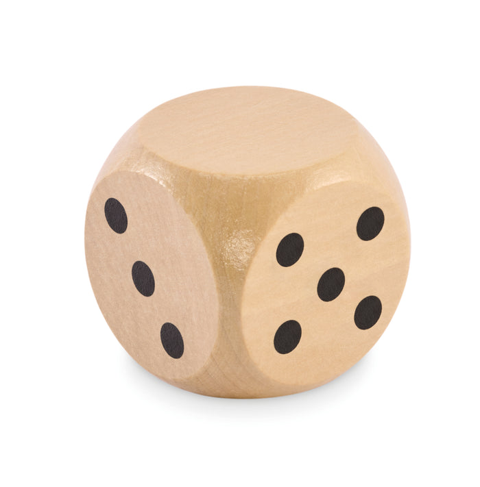 Schima houten dobbelsteen 5 cm bedrukken – Dado