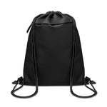 Trekkoordtas van 600D RPET Bangkok Bag in zwart