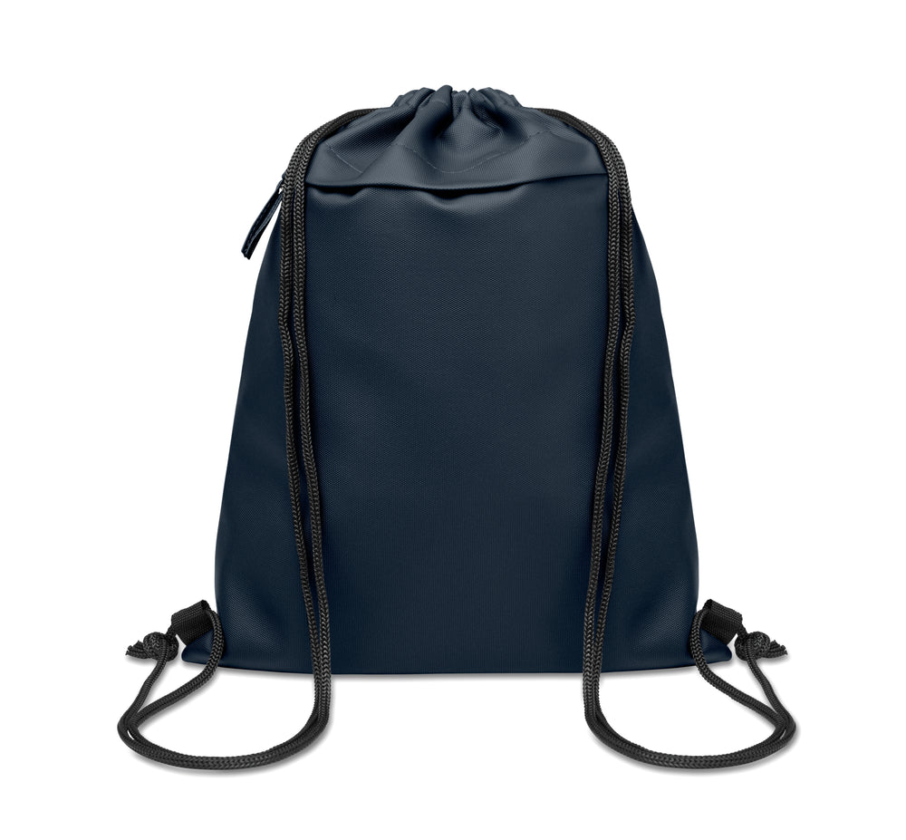 Trekkoordtas van 600D RPET Bangkok Bag in blauw
