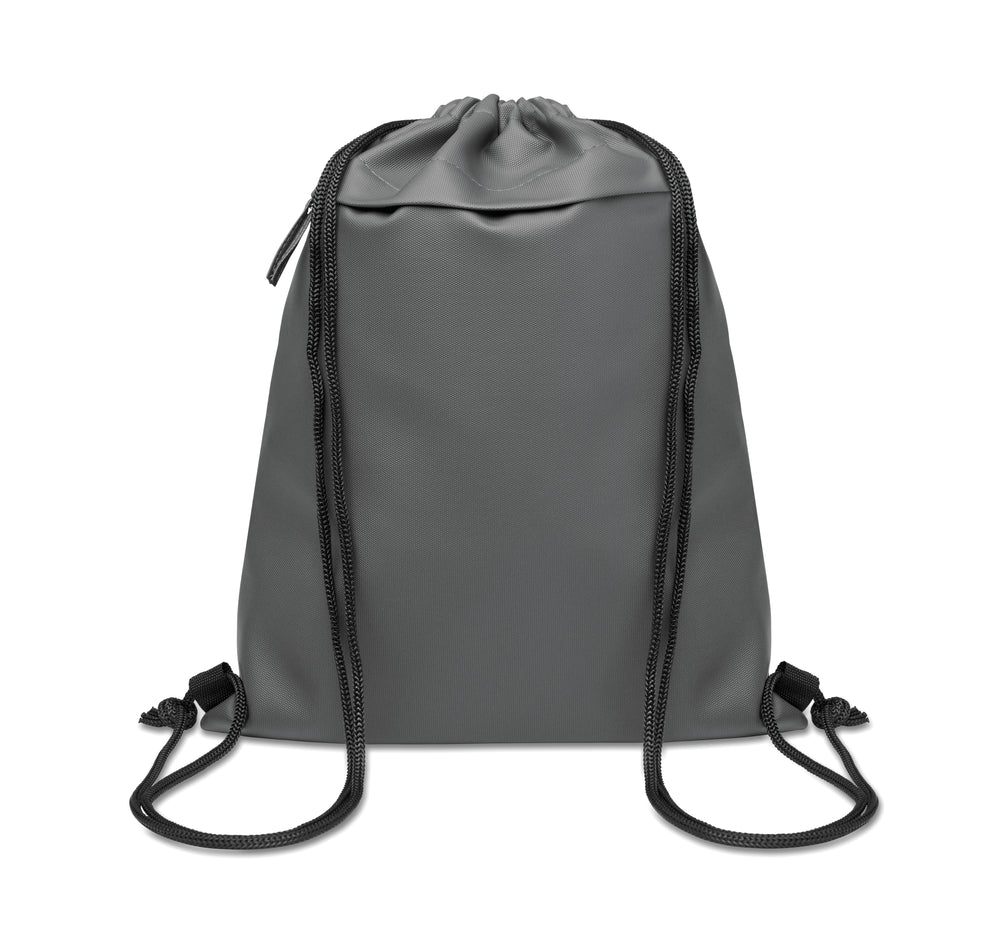 Trekkoordtas van 600D RPET Bangkok Bag in steengrijs
