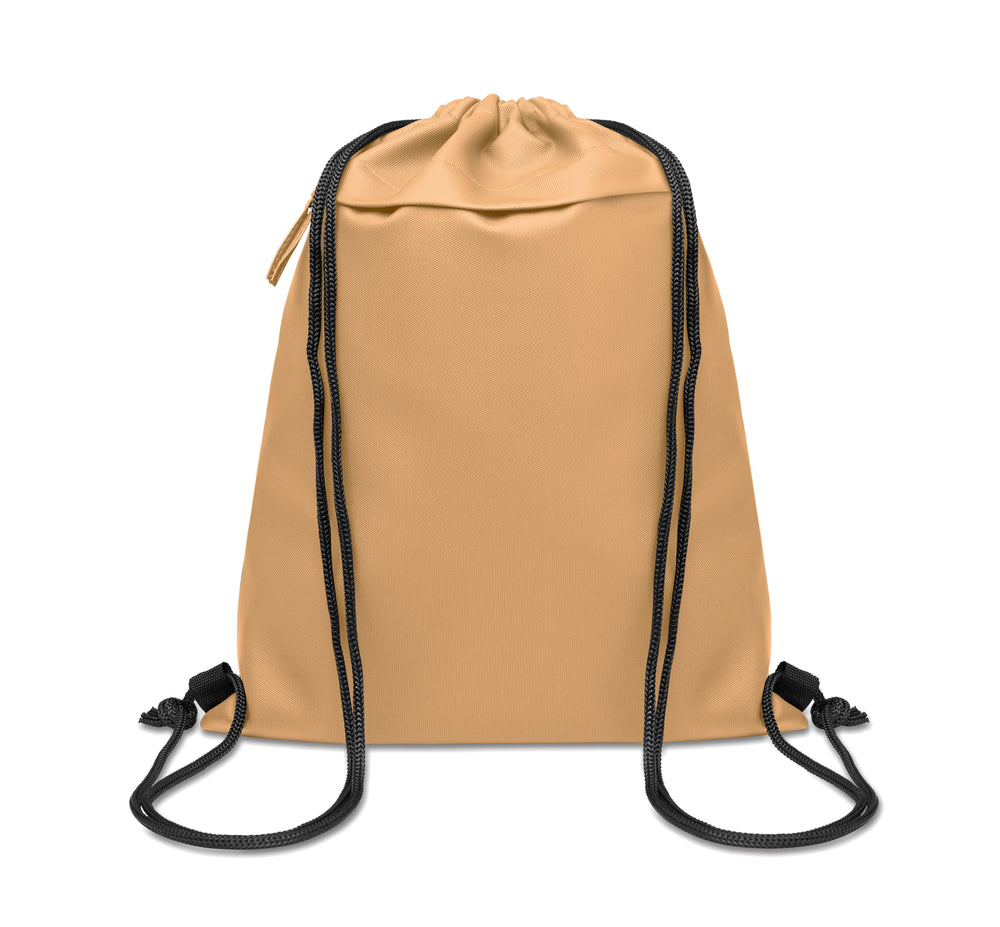Trekkoordtas van 600D RPET Bangkok Bag in khaki