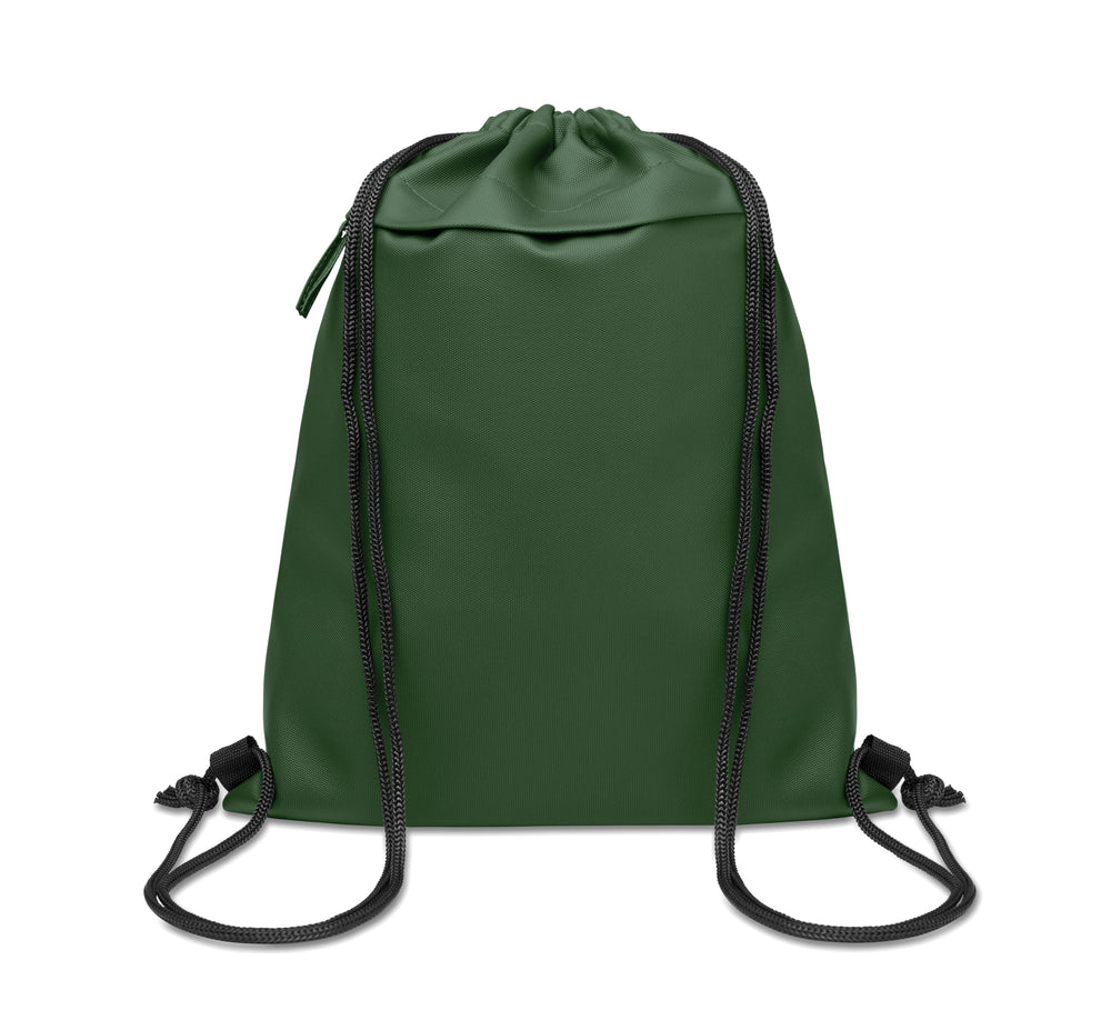 Trekkoordtas van 600D RPET Bangkok Bag in donker marinegroen