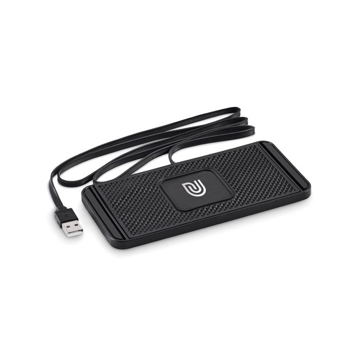Draadloze auto oplaadmat 15W Carpa met een bedrukking als voorbeeld
