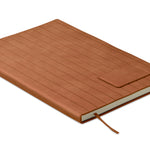 A5 notitieboek in smokey PU Tintray in bruin