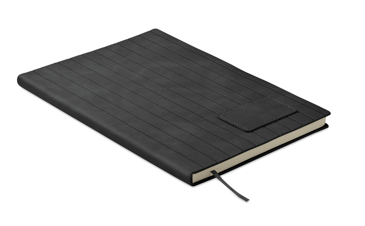 A5 notitieboek in smokey PU Tintray in zwart