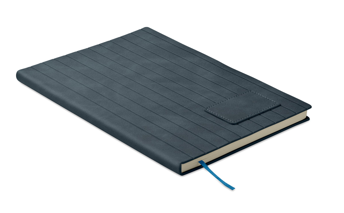 A5 notitieboek in smokey PU Tintray in blauw