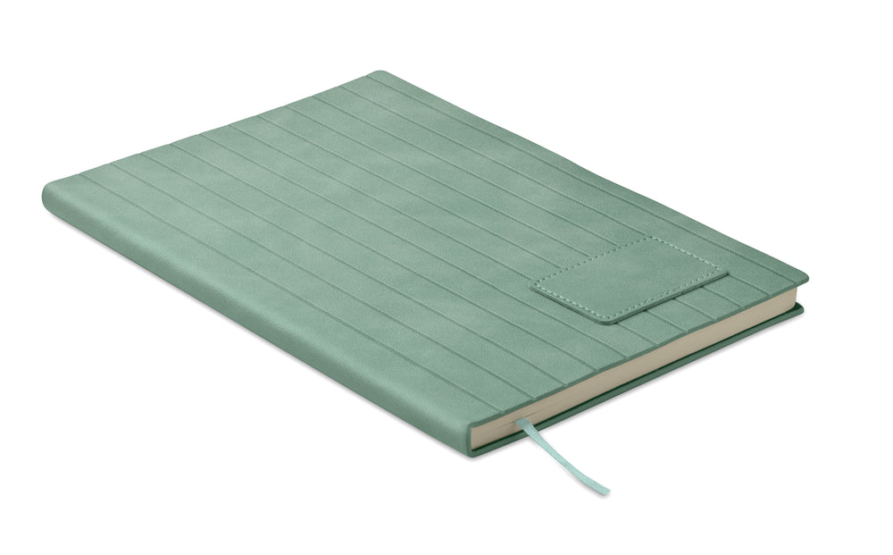 A5 notitieboek in smokey PU Tintray in mintgroen