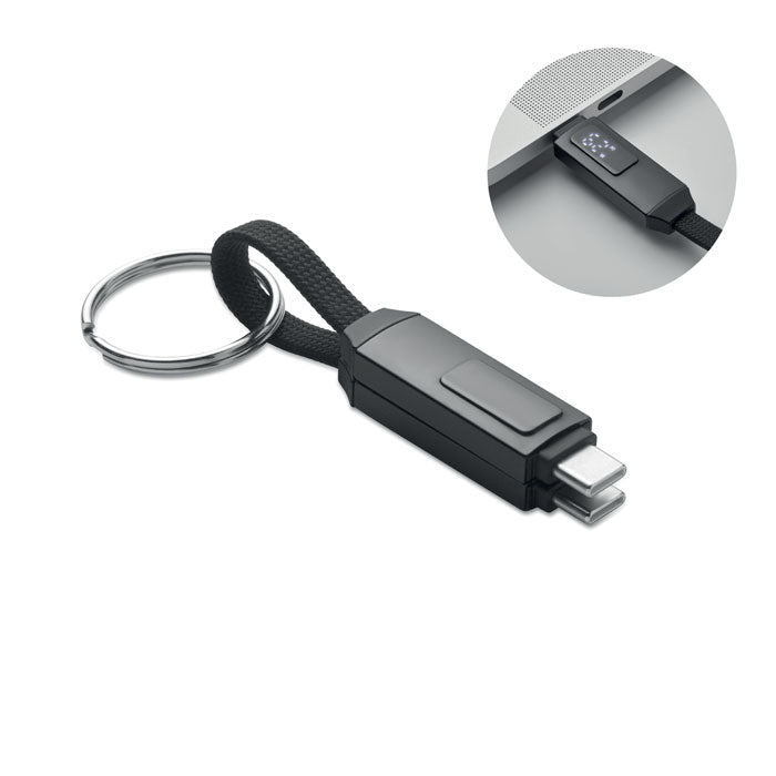 60W oplaadkabel sleutelhanger Keysto in zwart