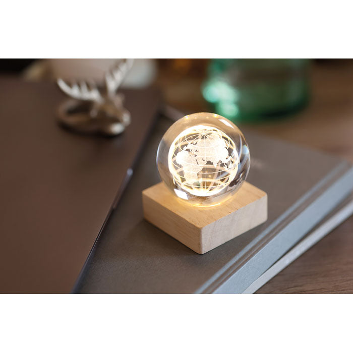 LED wereldbol glazen bol Globe Light, sfeerfoto