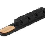 Siliconen kabelorganizer Order in zwart