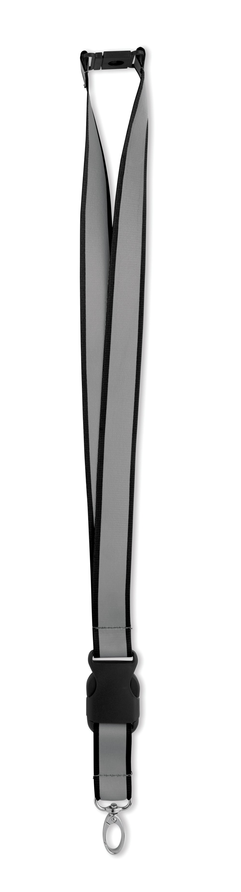 RPET lanyard reflecterend Tosee in zwart