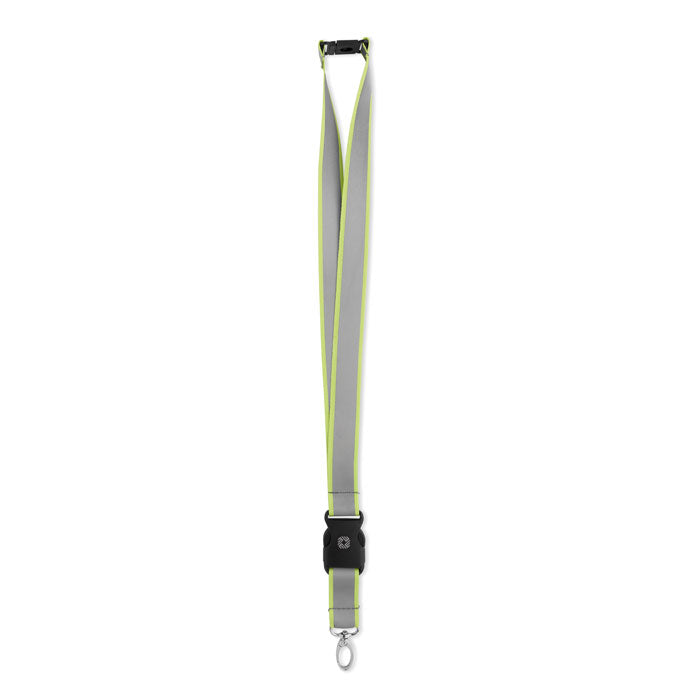 RPET lanyard reflecterend Tosee met een bedrukking als voorbeeld