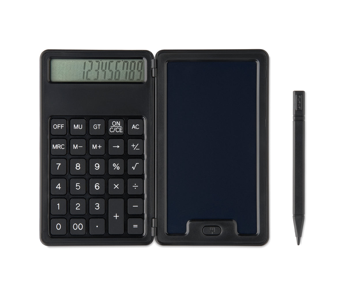 Rekenmachine met LCD-tablet Clerk in zwart