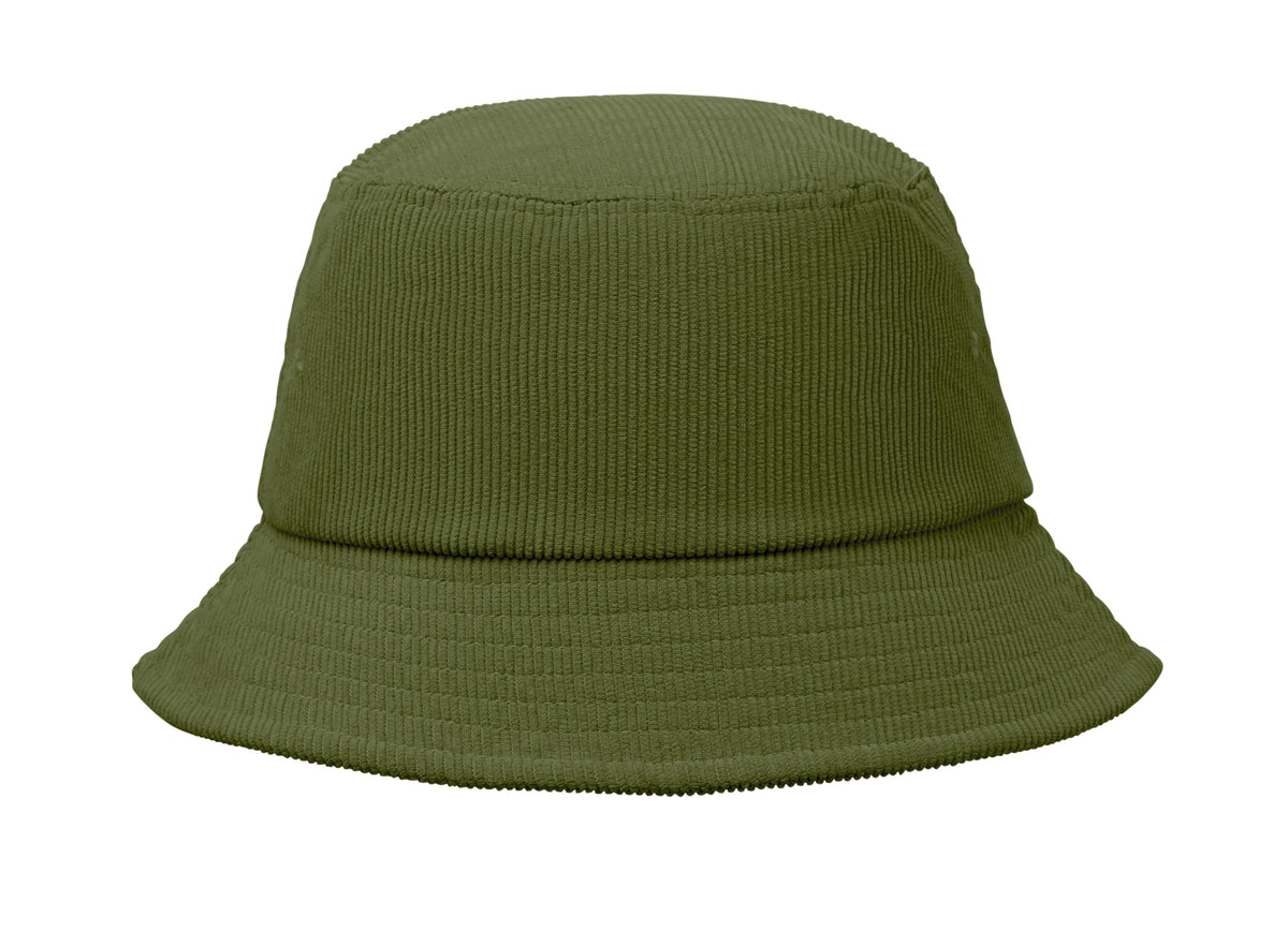 Corduroy vissershoed Scoop in legergroen