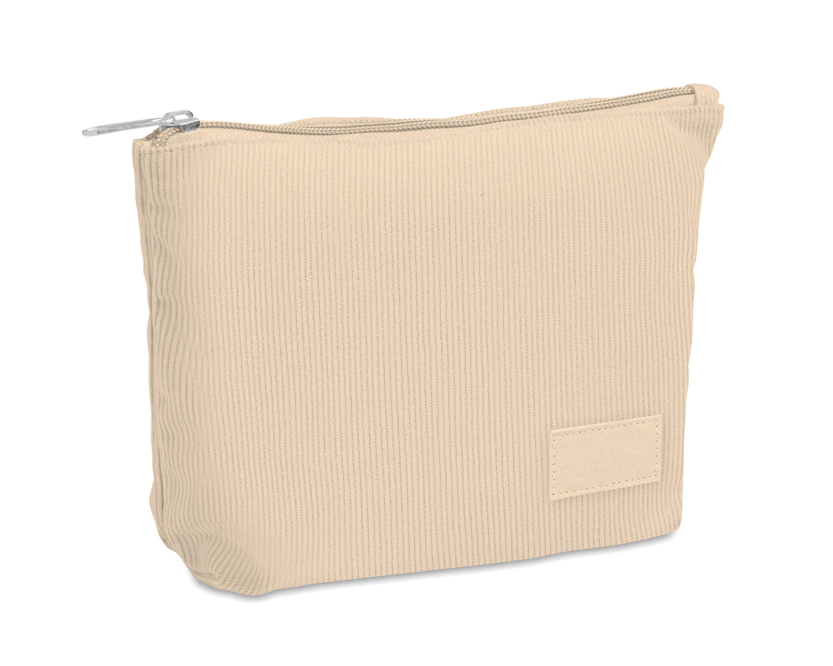Corduroy cosmeticatasje Cordy T in beige