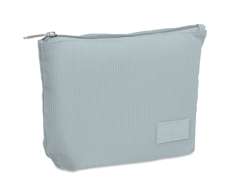 Corduroy cosmeticatasje Cordy T in babyblauw