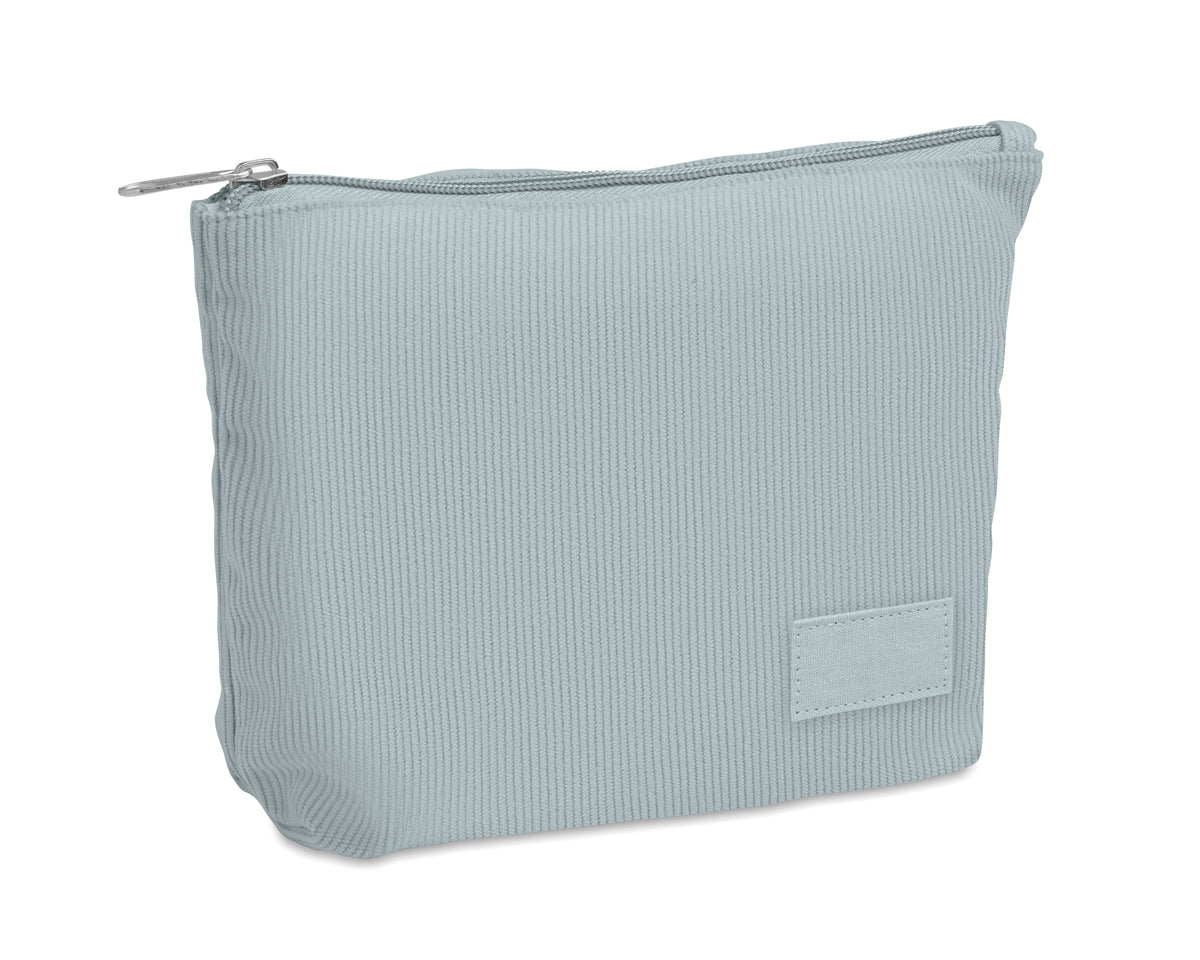 Corduroy cosmeticatasje Cordy T in babyblauw