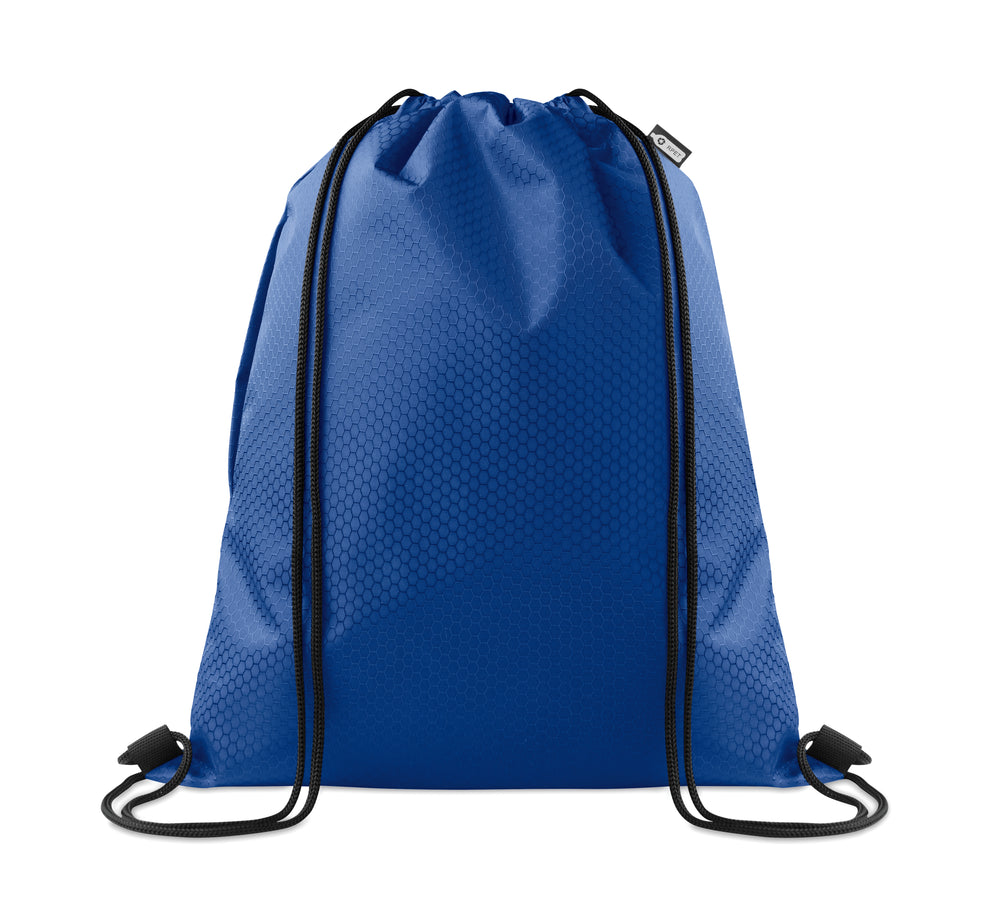 420D RPET trekkoordtas Daykit in royal blauw