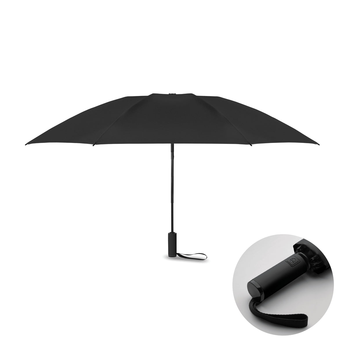 23" windbestendige paraplu Agumbe in zwart
